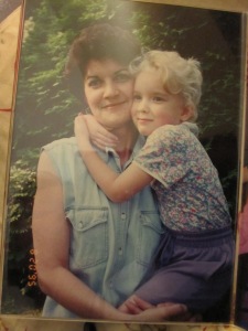 My mother and I, August 1995
